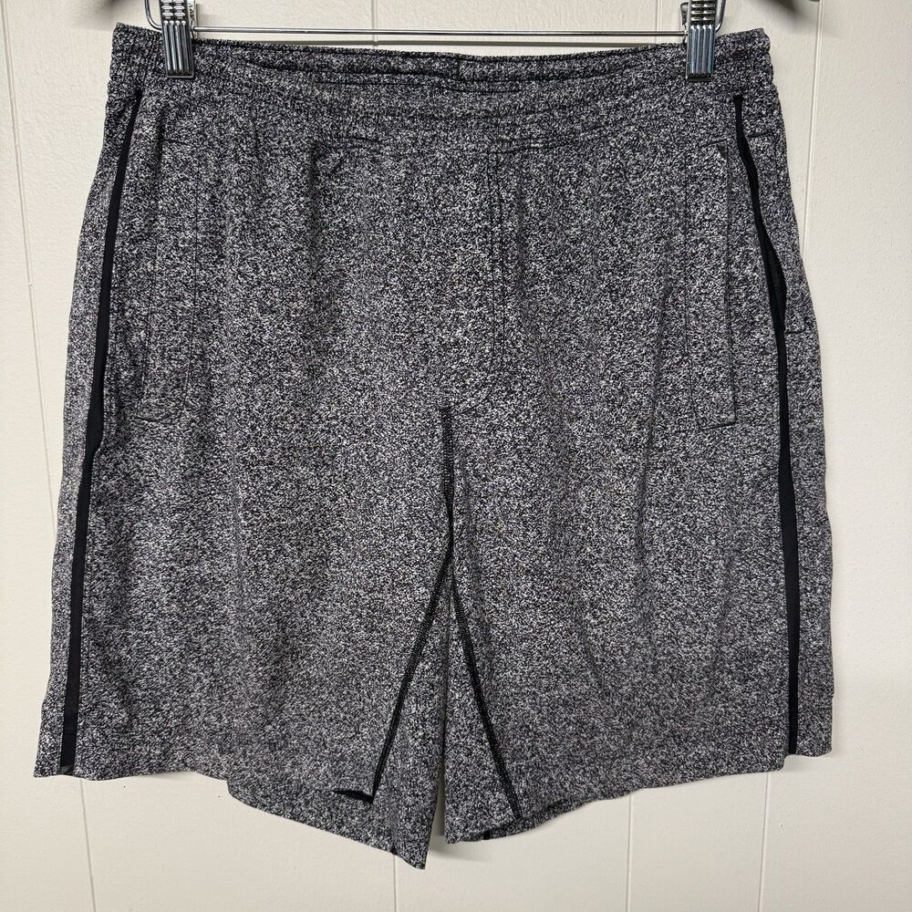 Lululemon Pace Breaker Lined Shorts Athletic Gray Heather Pockets Men L GUC